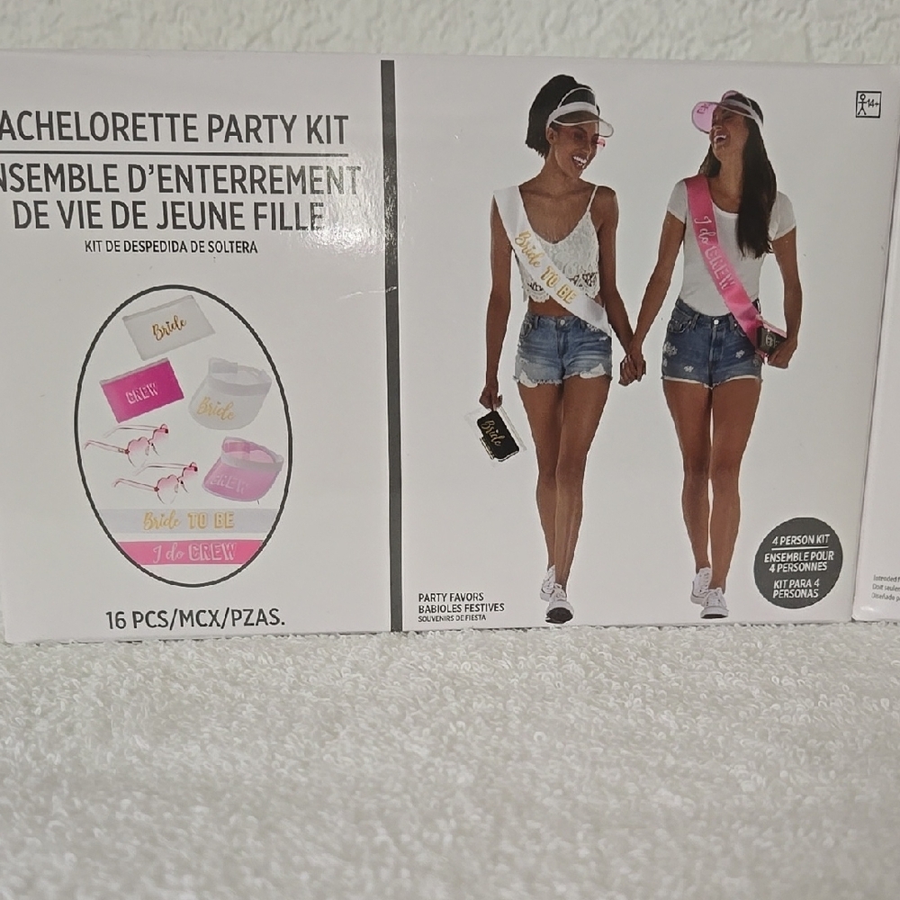 Bachelorette Party Kit with Pink and Gold Accessories